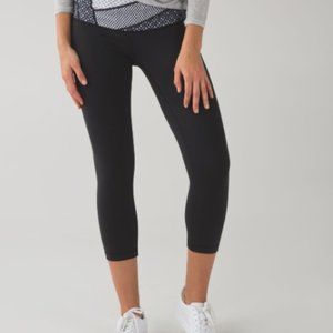 Lululemon Wunder Under Crop III Luon Black Size 2